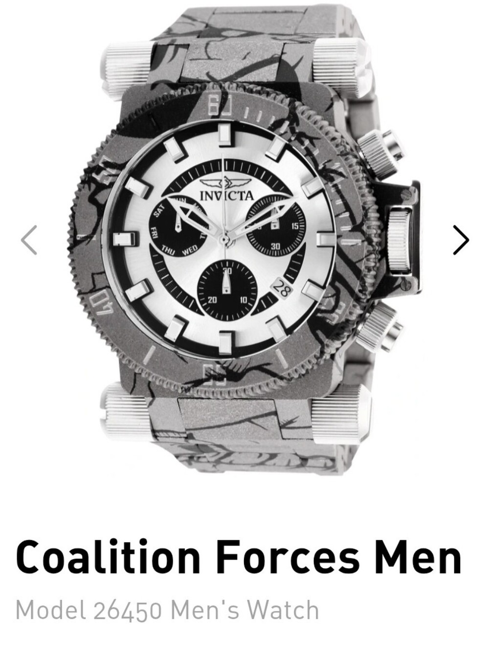 Invicta Coalition Forces 51mm Mens Watch (Model# 26450)